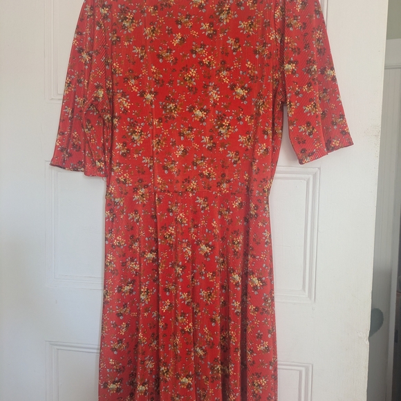 ASOS Orange Floral Mini Wrap Dress - Picture 2 of 5